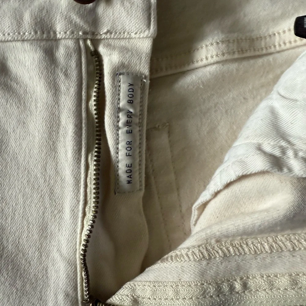 Oliver Logan Ecru Wide Leg Cropped Pants - Picture 5 of 11